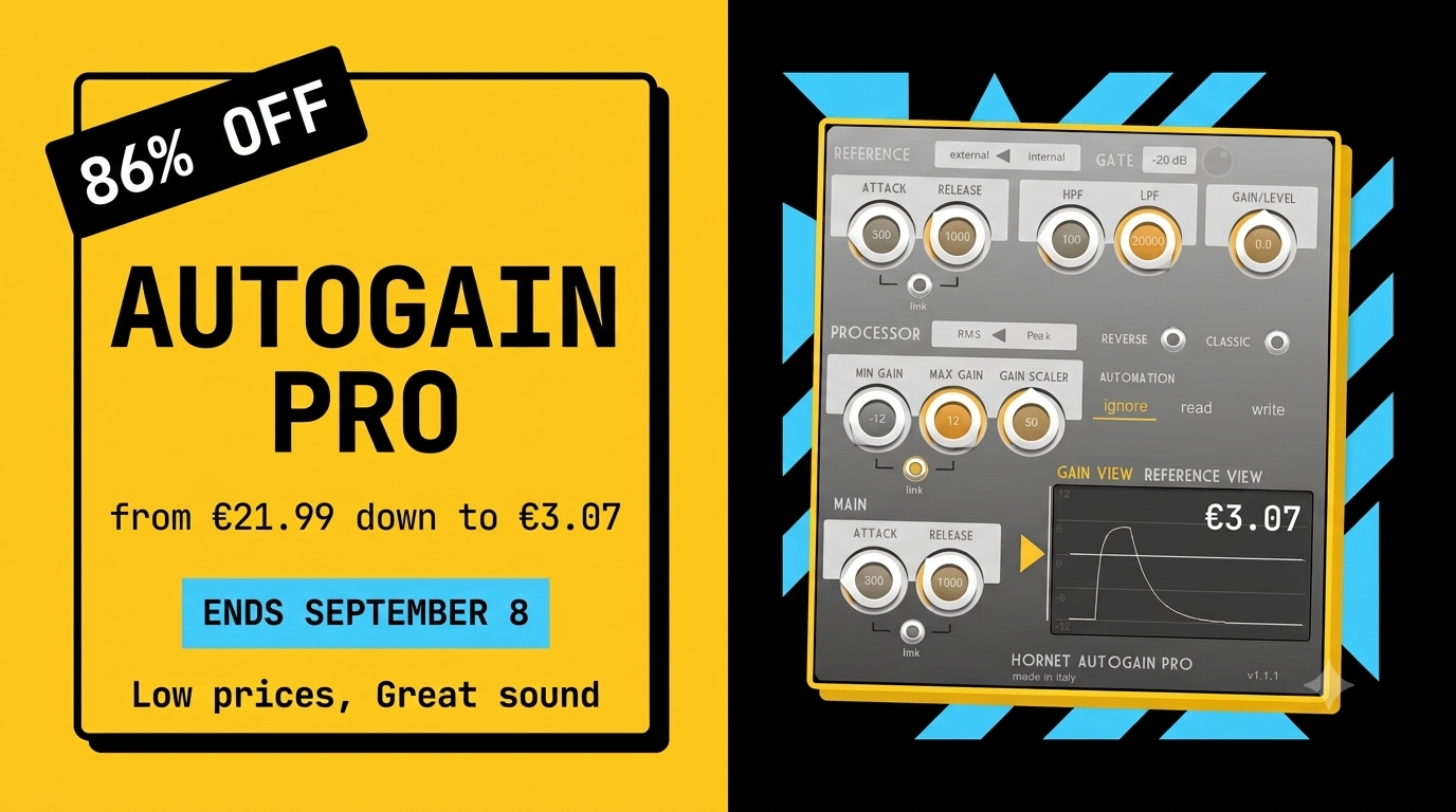 HoRNet MIX80 promo banner: pick any 3 plugins and get 80% off, showing the SongKey MK4, Spaces MK2 and SpectraDuck interfaces. Offer ends Thursday August 6.
