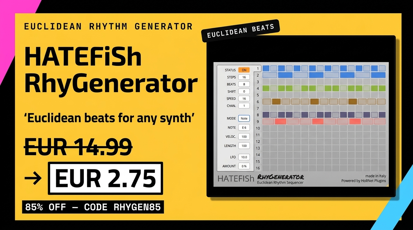 Gemini_Generated_Image_iboea3iboea3iboe HoRNet MIX80 promo banner: pick any 3 plugins and get 80% off, showing the SongKey MK4, Spaces MK2 and SpectraDuck interfaces. Offer ends Thursday August 6.