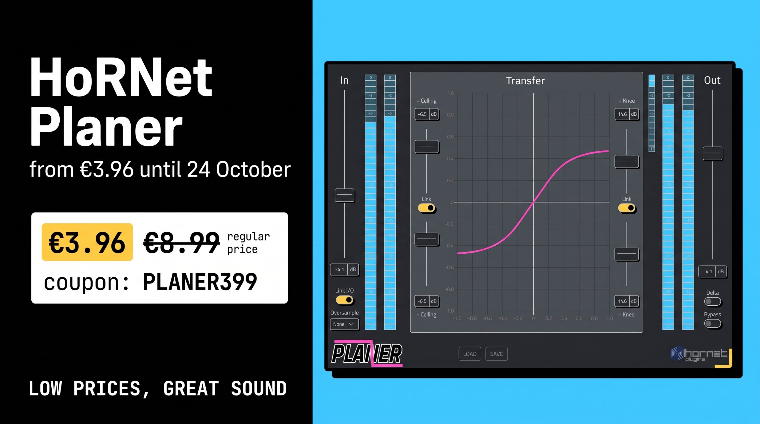 HoRNet MIX80 promo banner: pick any 3 plugins and get 80% off, showing the SongKey MK4, Spaces MK2 and SpectraDuck interfaces. Offer ends Thursday August 6.