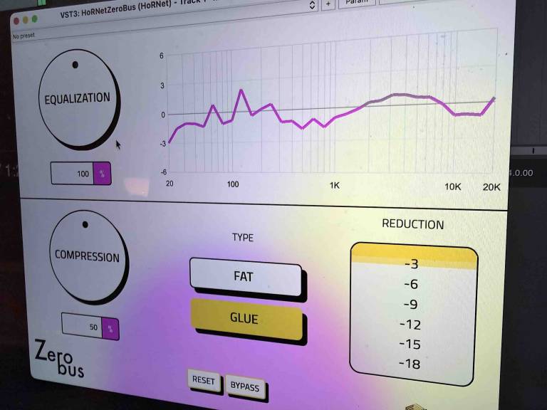 HoRNet ZeroBus interface in a DAW